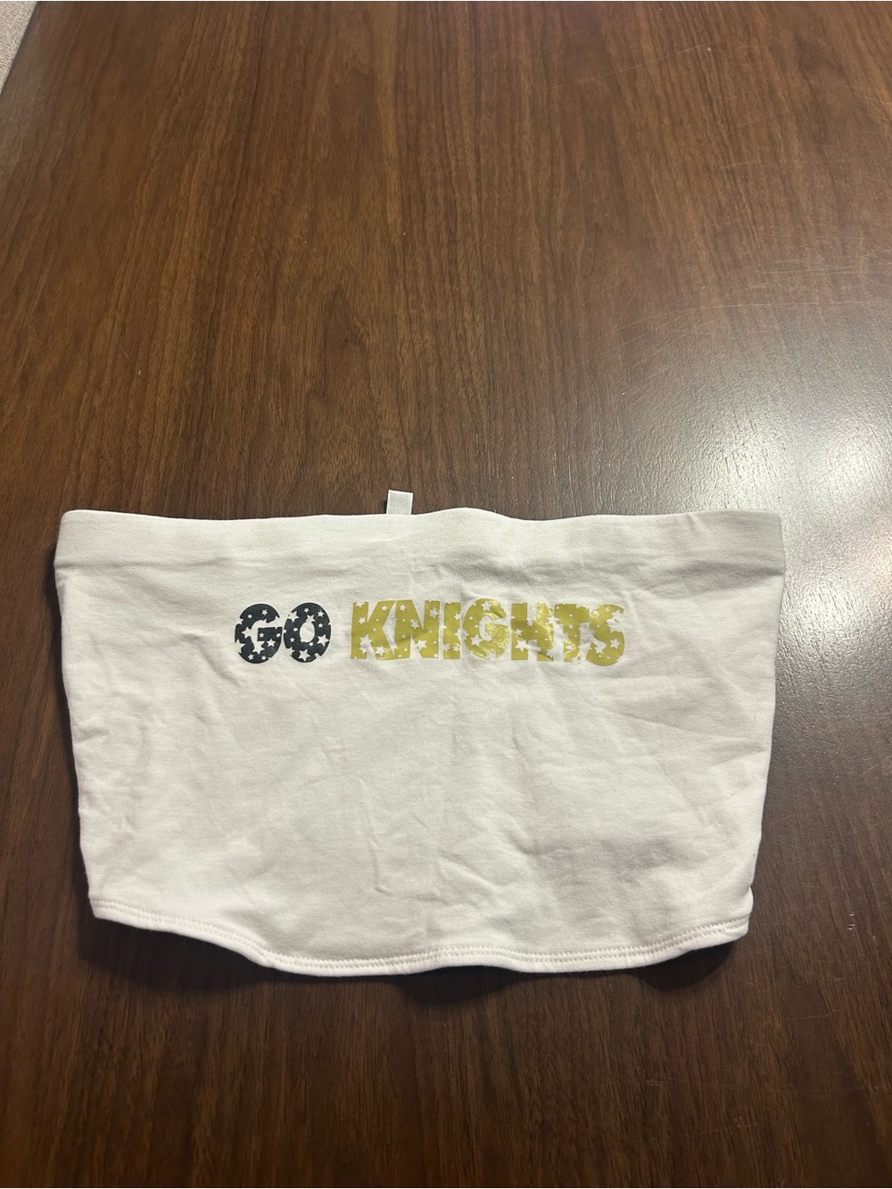 White 'Go Knights' Strapless Tube Top